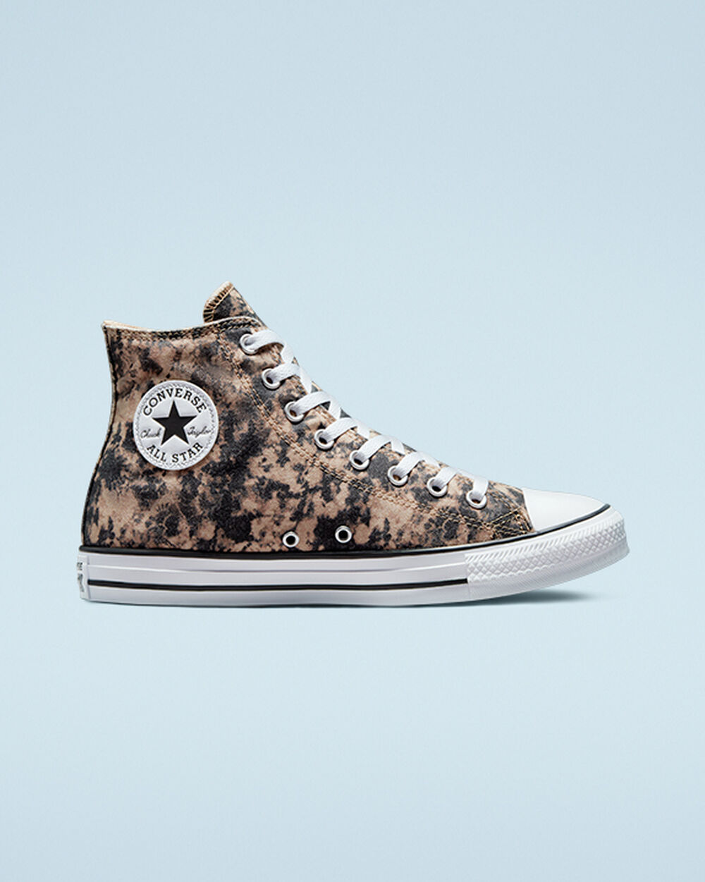 Zapatillas Converse Chuck Taylor All Star Hombre Negras Gris Blancas | Chile-09756