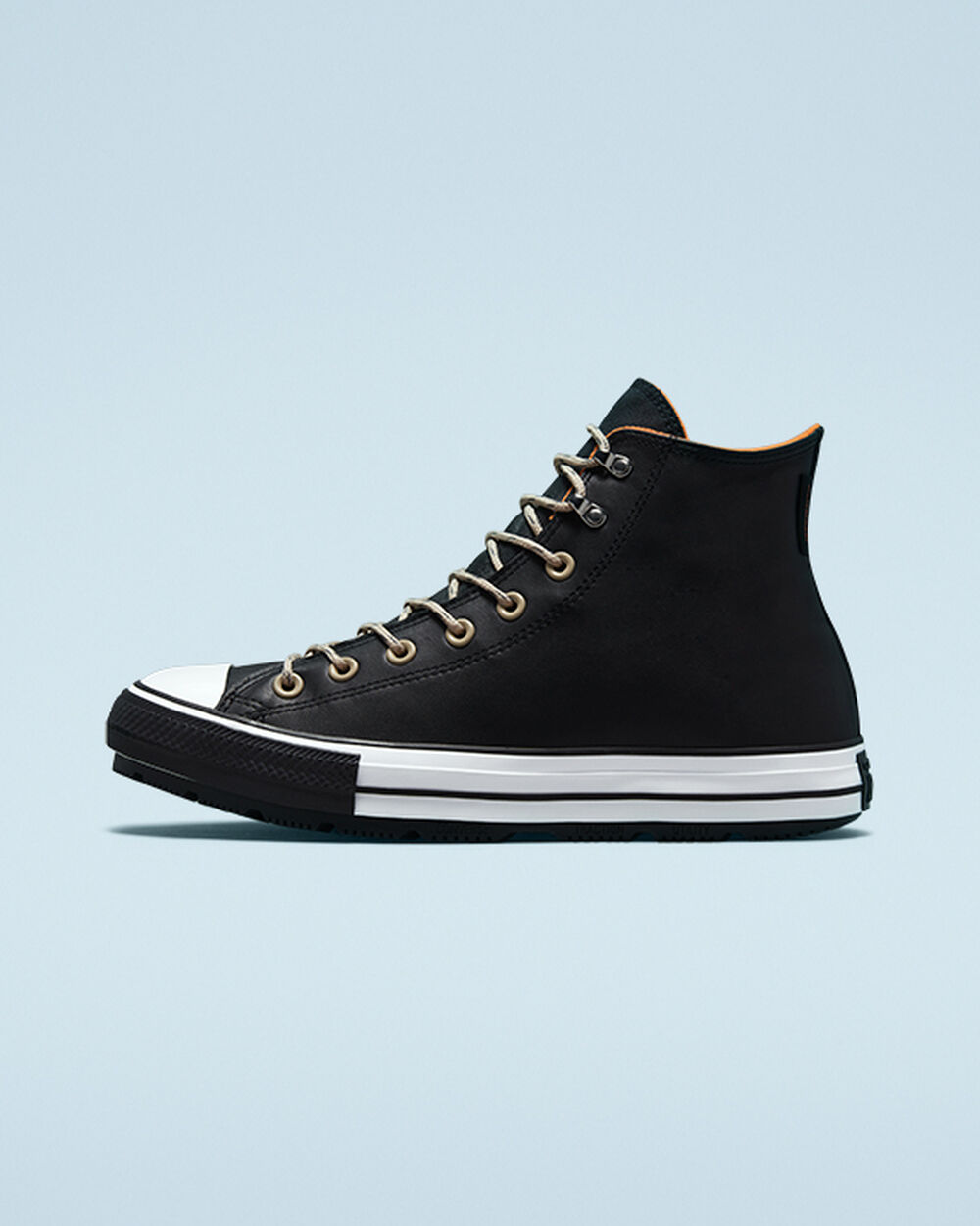 Botas de Invierno Converse Chuck Taylor All Star Mujer Negras Blancas Negras | Chile-091436