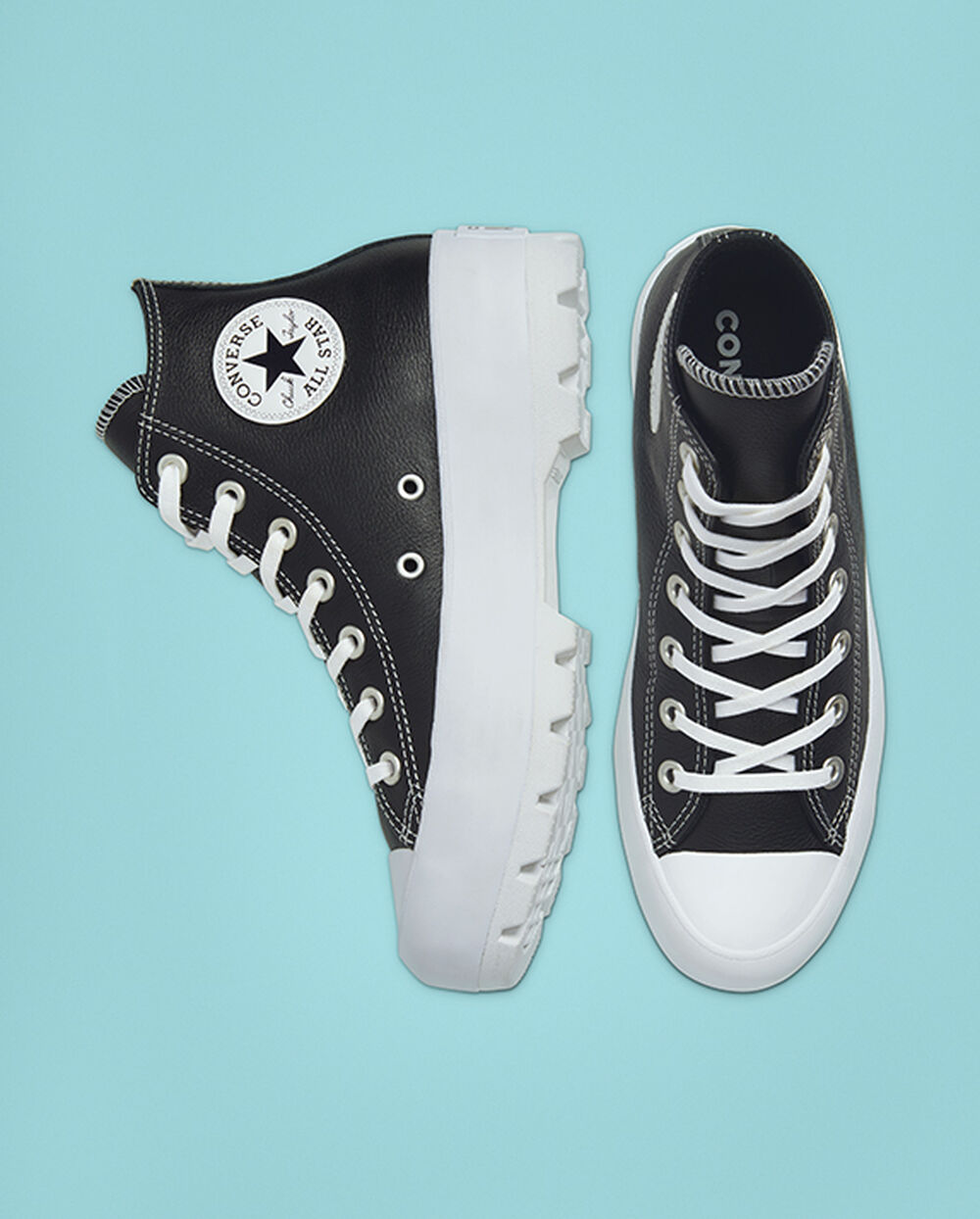 Botas de Invierno Converse Chuck Taylor All Star Mujer Negras Blancas | Chile-107456