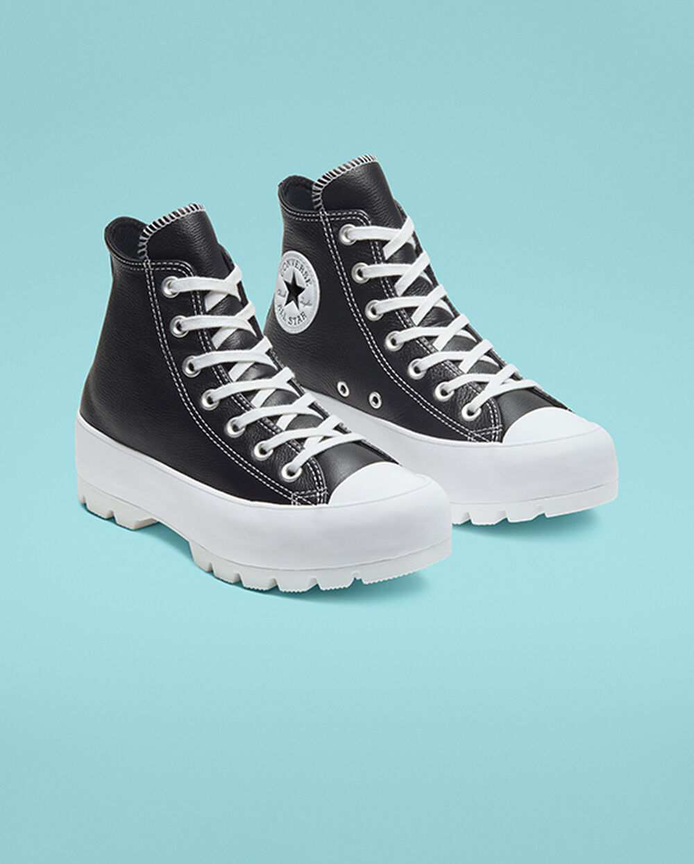 Botas de Invierno Converse Chuck Taylor All Star Mujer Negras Blancas | Chile-43176