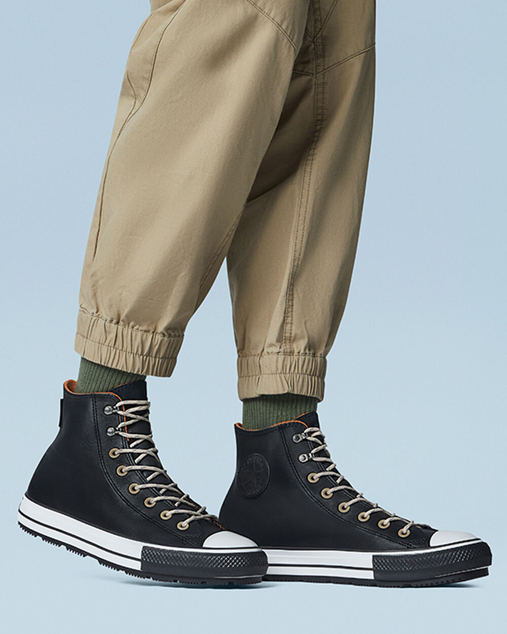 Botas de Invierno Converse Chuck Taylor All Star Hombre Negras Blancas Negras | Chile-581326