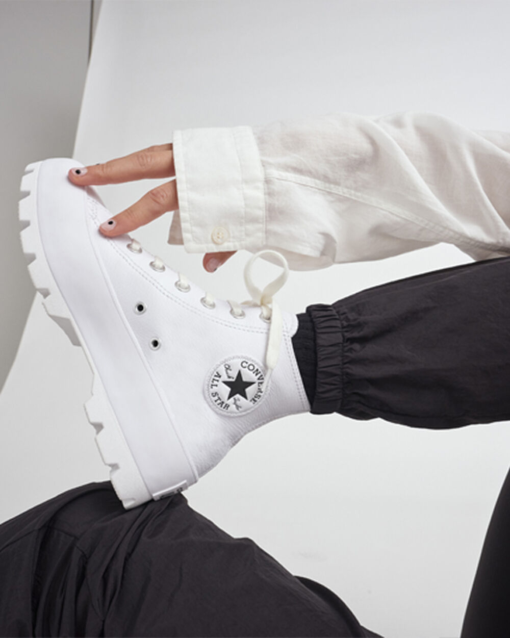 Botas de Invierno Converse Chuck Taylor All Star Mujer Blancas Negras Blancas | Chile-691856