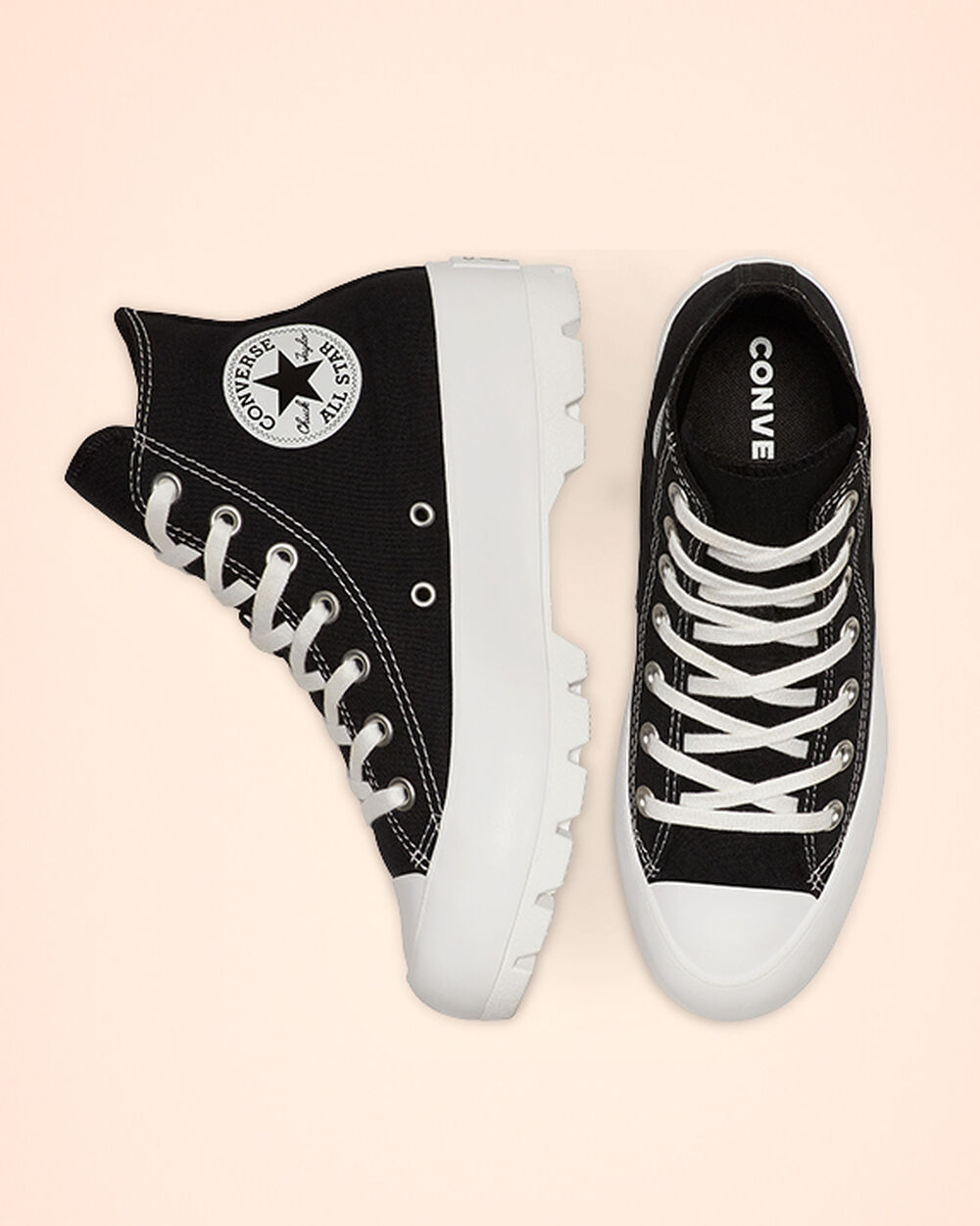 Botas de Invierno Converse Chuck Taylor All Star Lugged Mujer Negras Blancas Negras | Chile-76596