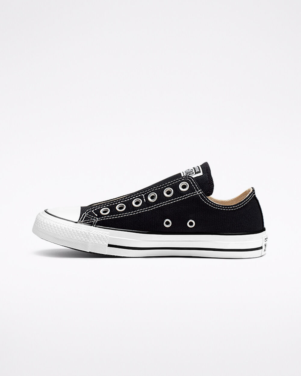 Slip On Converse Chuck Taylor All Star Hombre Negras Blancas Negras | Chile-326756