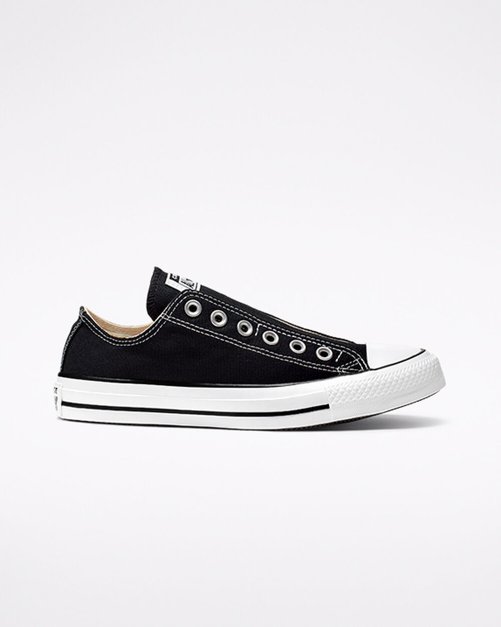 Slip On Converse Chuck Taylor All Star Hombre Negras Blancas Negras | Chile-326756