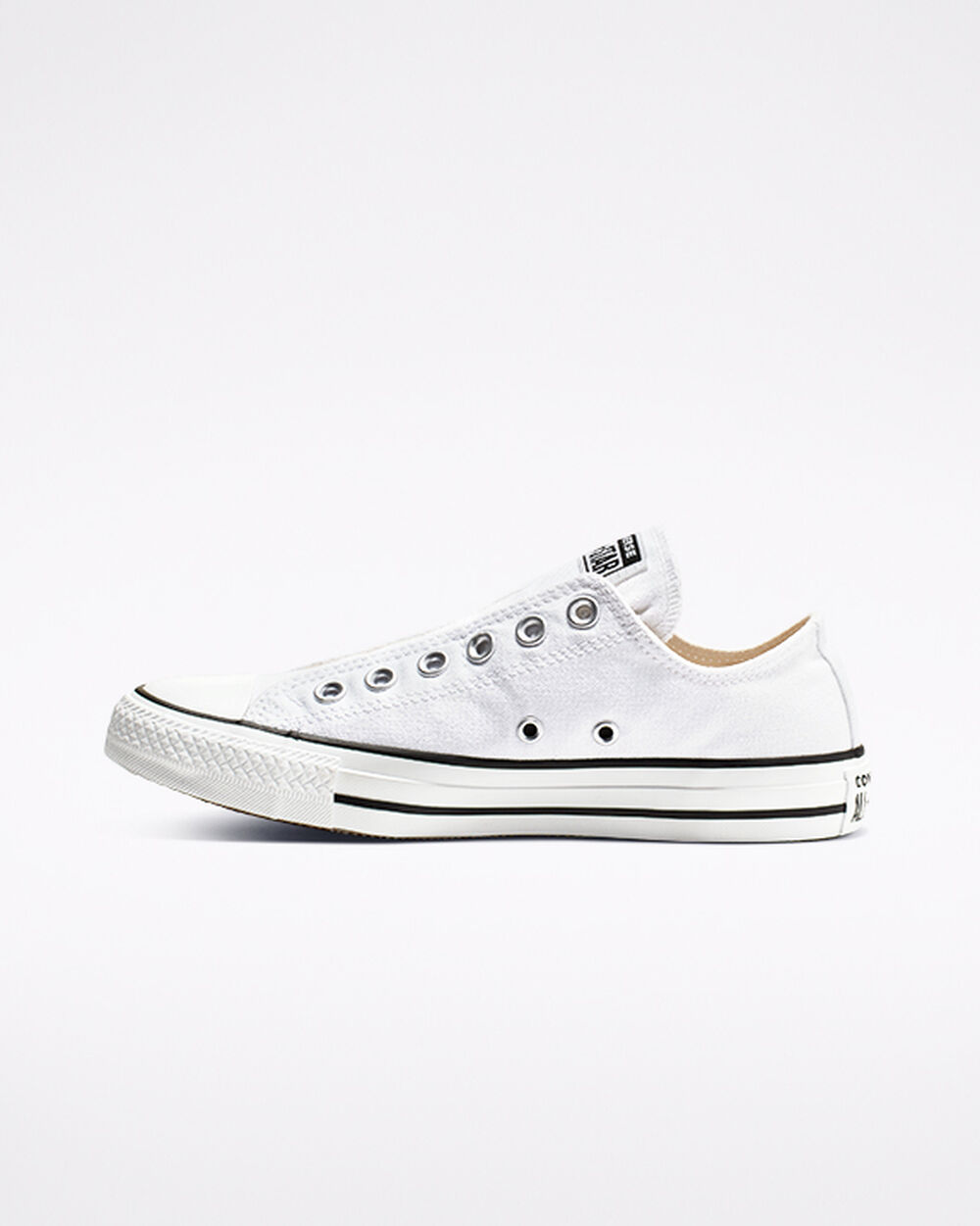 Slip On Converse Chuck Taylor All Star Hombre Blancas Negras Blancas | Chile-63296