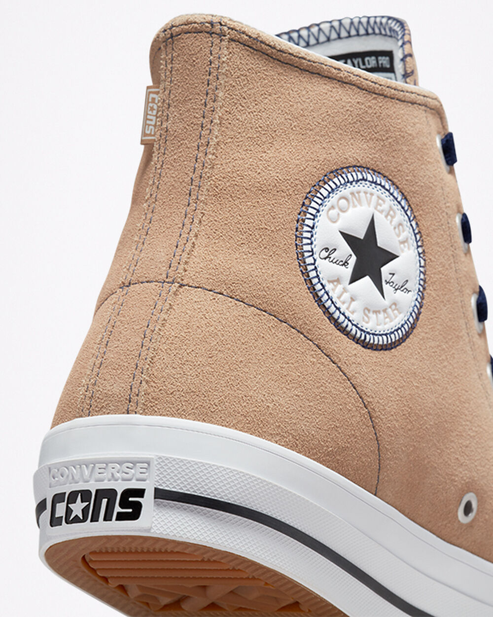 Zapatillas Converse CONS Chuck Taylor All Star Pro Mujer Kaki Negras Blancas | Chile-015346