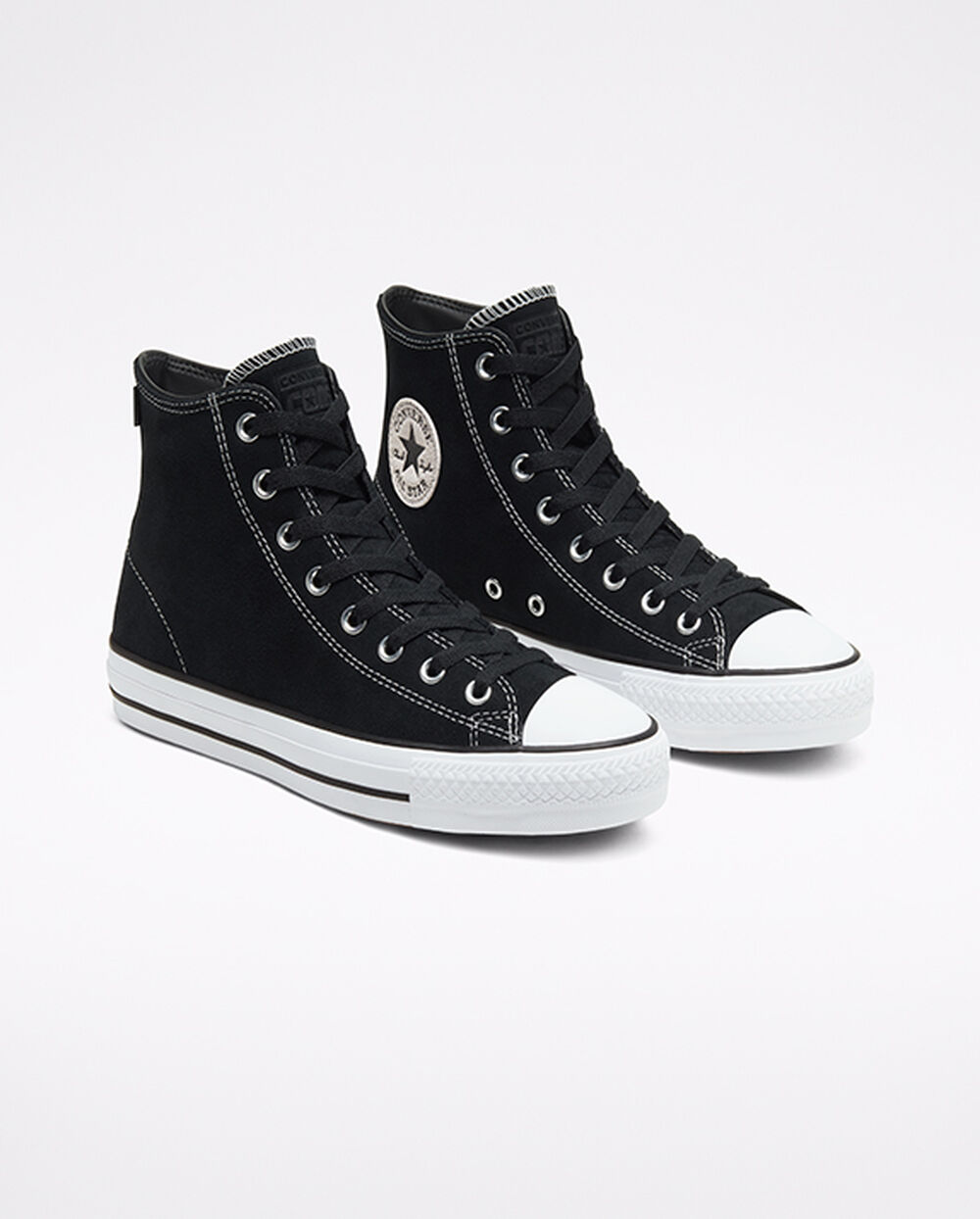 Zapatillas Converse CONS Chuck Taylor All Star Pro Hombre Negras Blancas | Chile-5916