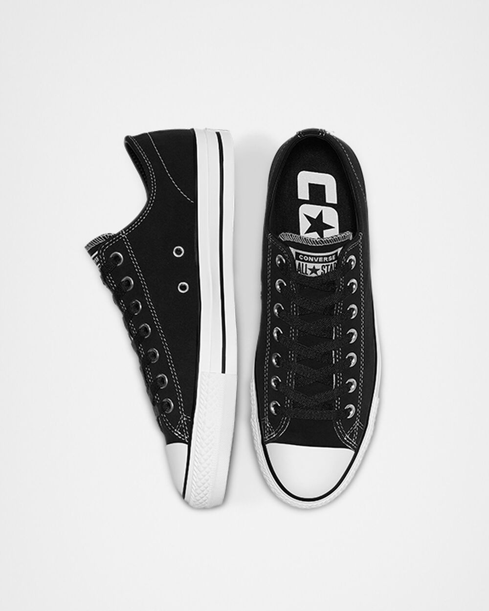 Zapatillas Converse CONS Chuck Taylor All Star Pro Hombre Negras Blancas | Chile-82156