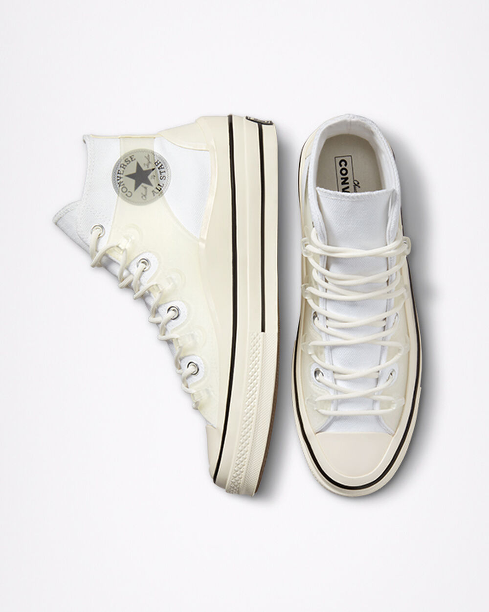 Zapatillas Converse Chuck 70 Hombre Blancas Negras | Chile-415096