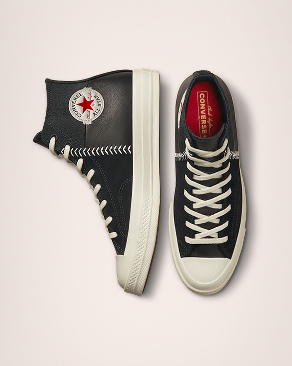 Zapatillas Converse Chuck 70 Hombre Negras Blancas Rojas | Chile-147296