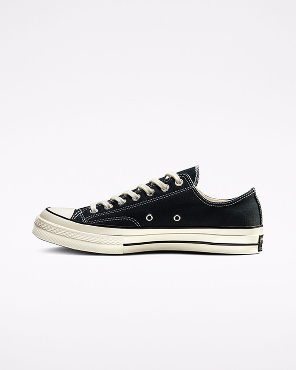 Zapatillas Converse Chuck 70 Mujer Negras Blancas | Chile-8496