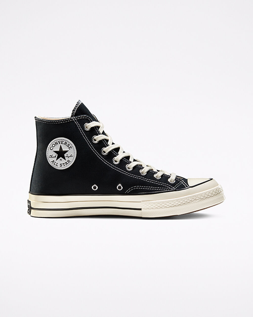 Zapatillas Converse Chuck 70 Mujer Negras Blancas | Chile-935246