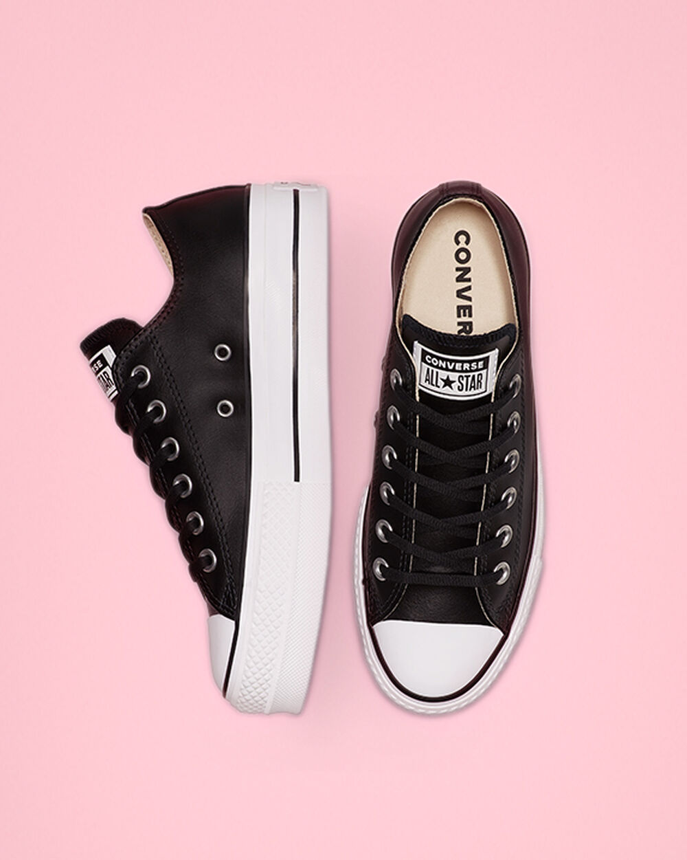 Zapatillas Converse Chuck Taylor All Star Mujer Negras Blancas | Chile-014296