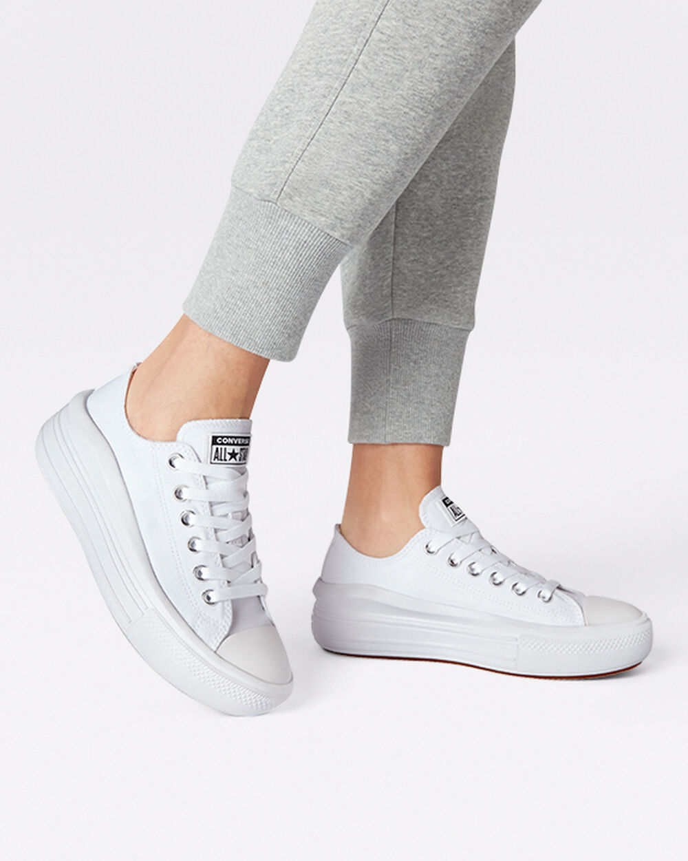 Zapatillas Converse Chuck Taylor All Star Move Mujer Blancas Blancas | Chile-2796