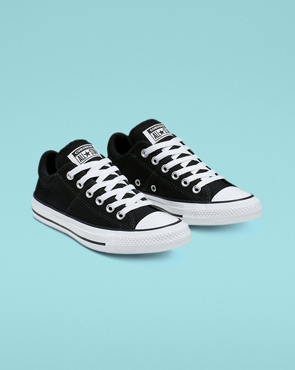 Zapatillas Converse Chuck Taylor All Star Madison Mujer Negras Blancas Negras | Chile-38196