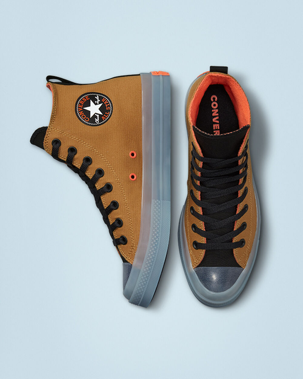 Zapatillas Converse Chuck Taylor All Star CX Mujer Marrones Negras Mango | Chile-387426