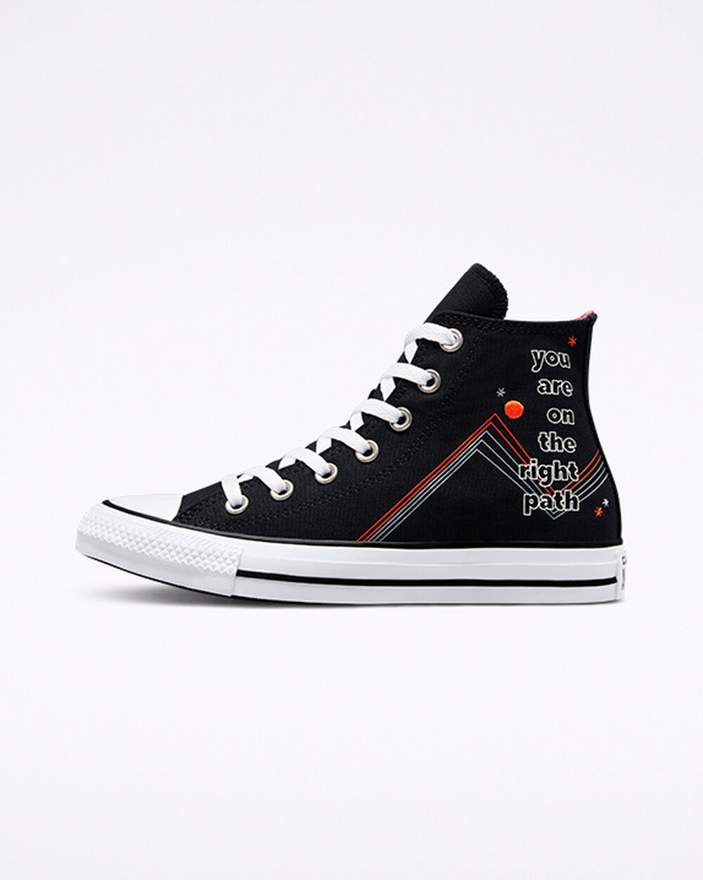 Zapatillas Converse Chuck Taylor All Star Mujer Negras Blancas Gris | Chile-418026