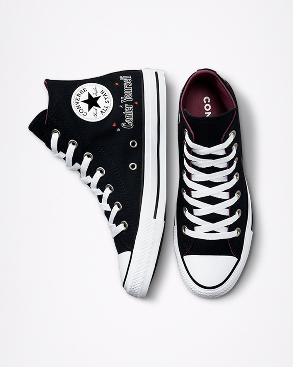 Zapatillas Converse Chuck Taylor All Star Mujer Negras Blancas Gris | Chile-418026