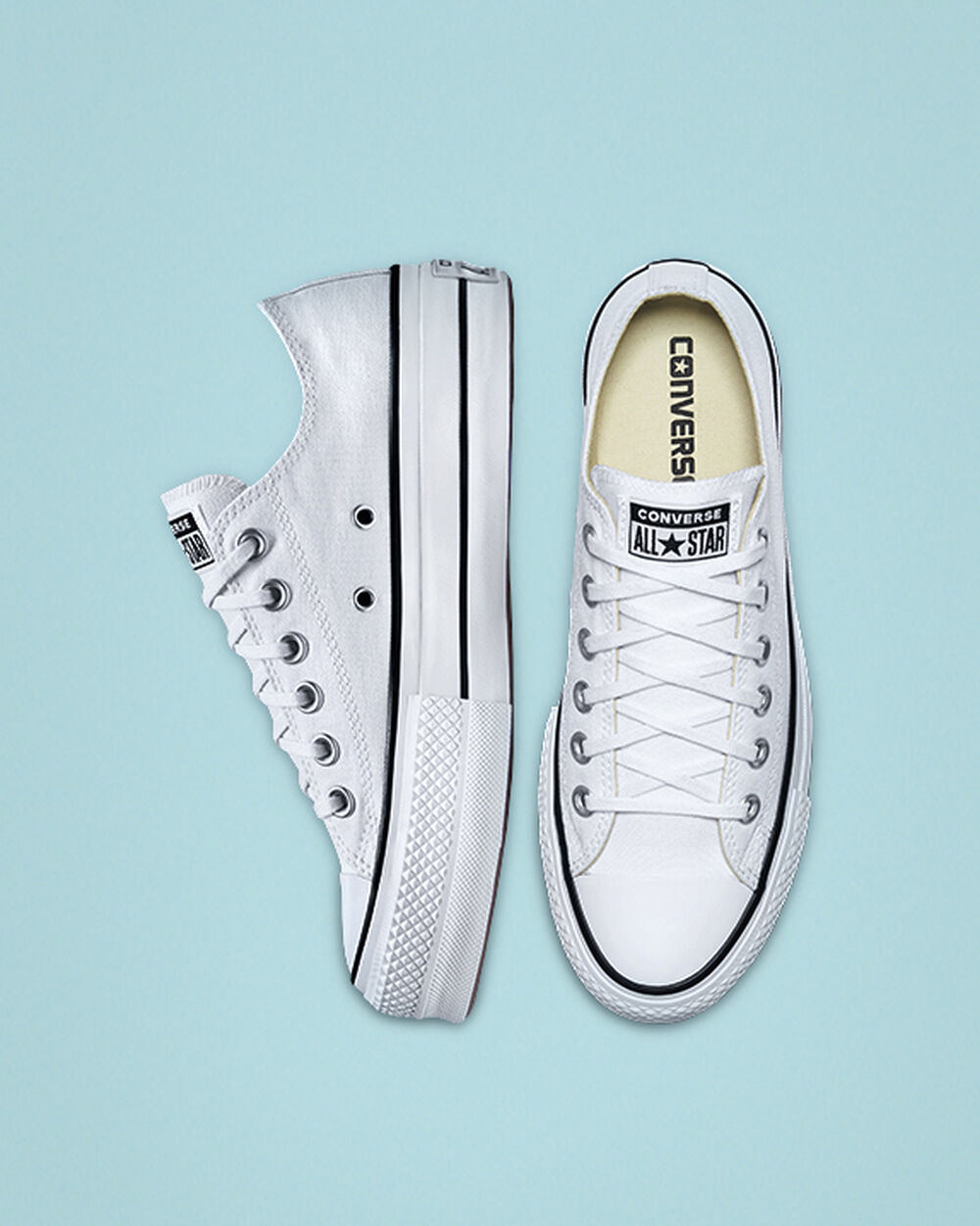 Zapatillas Converse Chuck Taylor All Star Mujer Blancas Negras Blancas | Chile-4816