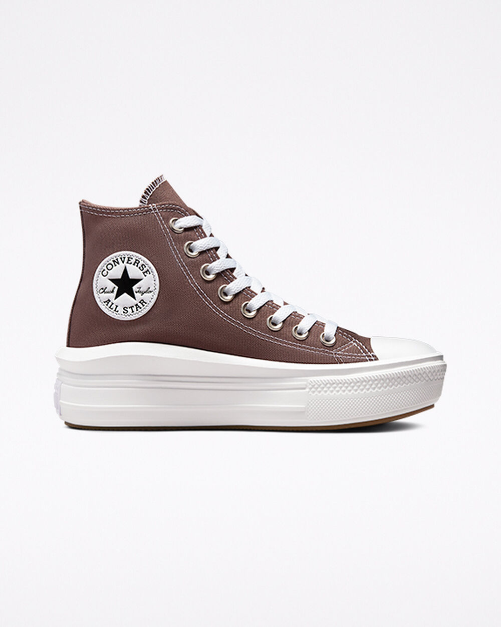 Zapatillas Converse Chuck Taylor All Star Move Mujer Marrones Blancas | Chile-48596