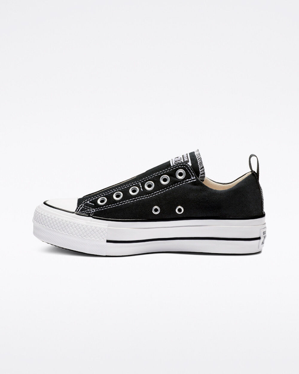 Zapatillas Converse Chuck Taylor All Star Mujer Negras Blancas Negras | Chile-571026