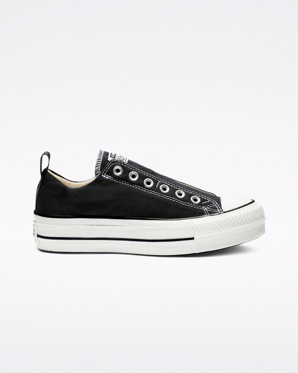 Zapatillas Converse Chuck Taylor All Star Mujer Negras Blancas Negras | Chile-571026