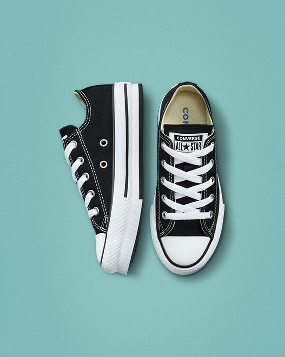 Zapatillas Converse Chuck Taylor All Star Niña Negras Blancas Negras | Chile-60316