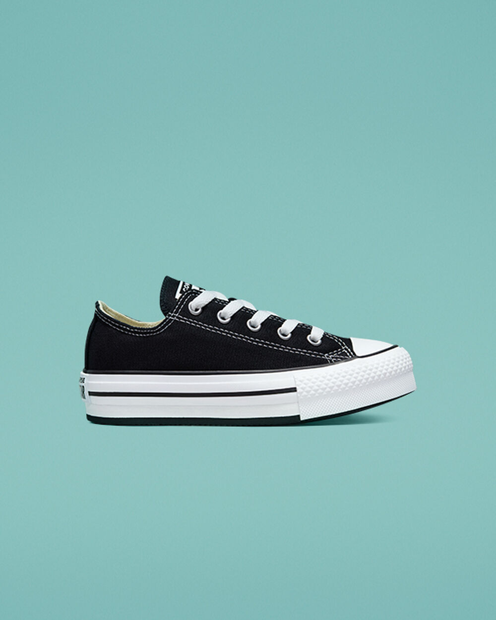 Zapatillas Converse Chuck Taylor All Star Niña Negras Blancas Negras | Chile-60316