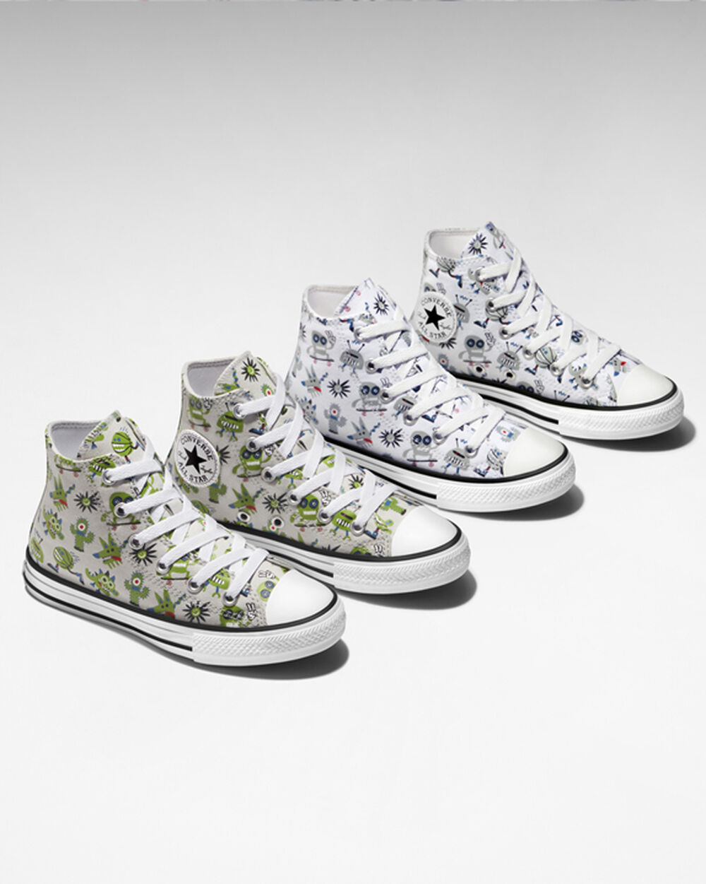 Zapatillas Converse Chuck Taylor All Star Niña Blancas Gris Azules | Chile-67156