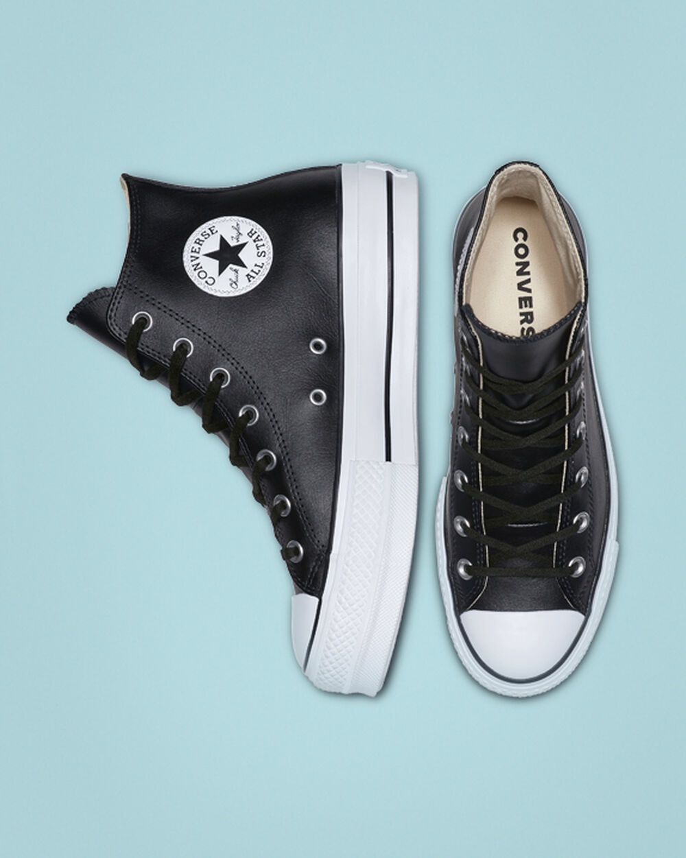 Zapatillas Converse Chuck Taylor All Star Mujer Negras Blancas | Chile-706156