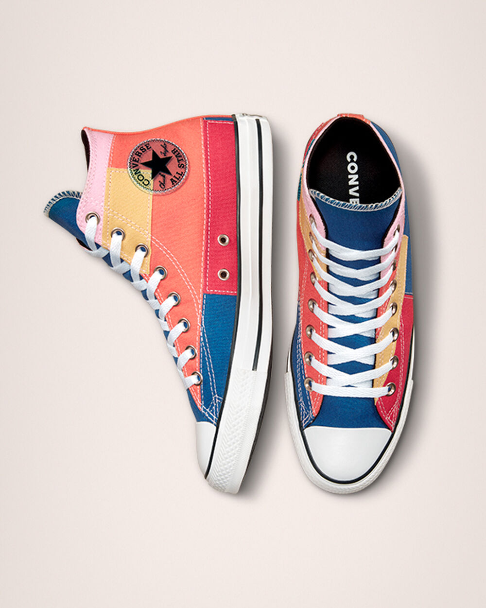 Zapatillas Converse Chuck Taylor All Star Mujer Azules Rosas | Chile-7156