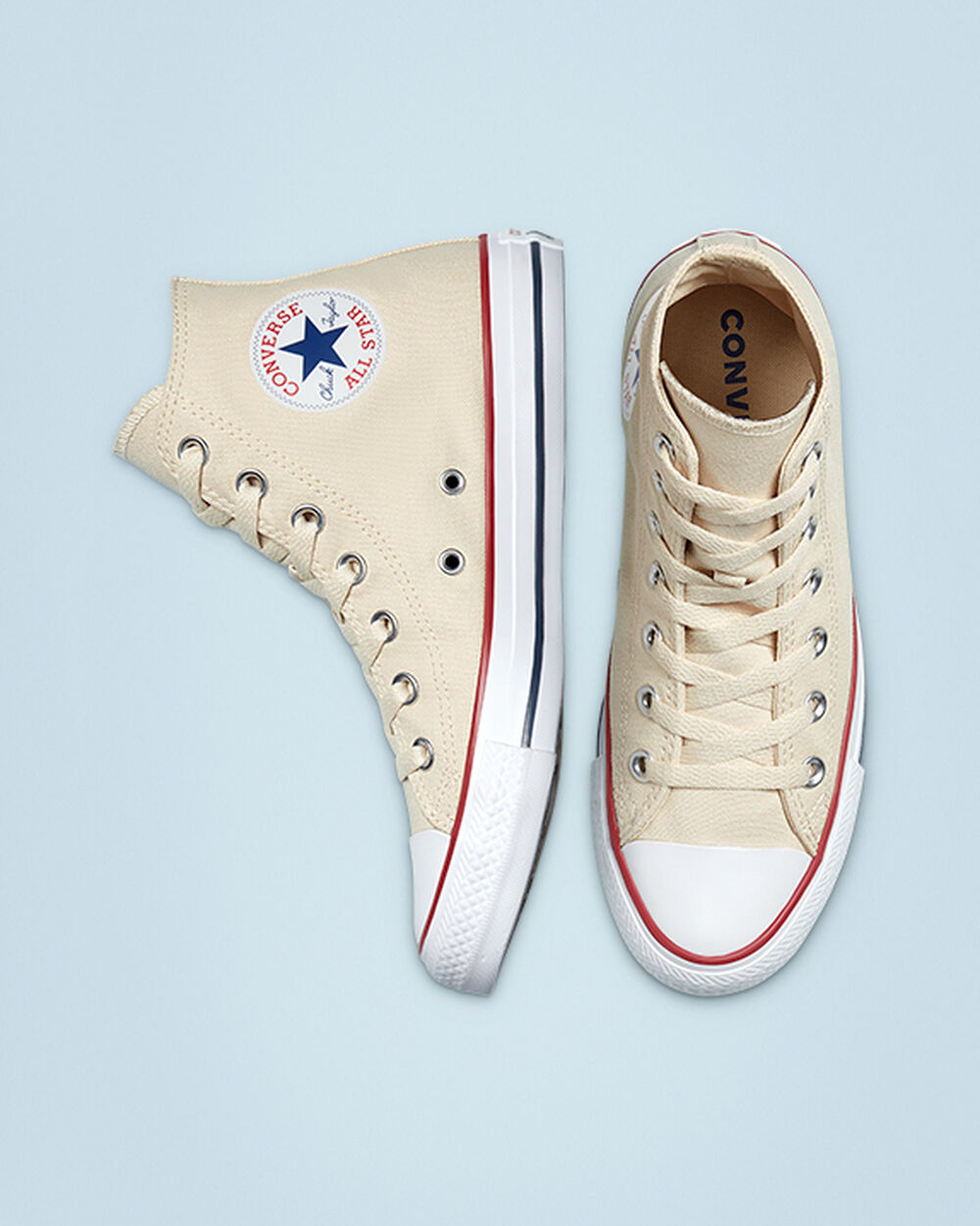 Zapatillas Converse Chuck Taylor All Star Mujer Beige Blancas | Chile-834256