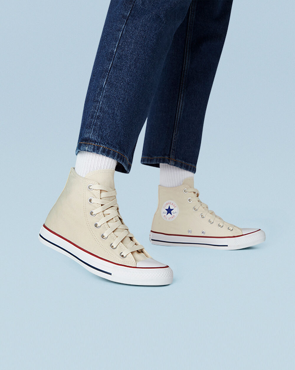 Zapatillas Converse Chuck Taylor All Star Mujer Beige Blancas | Chile-834256