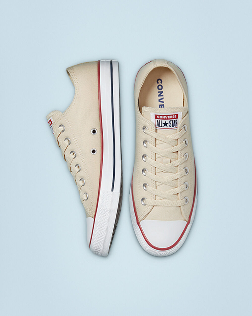 Zapatillas Converse Chuck Taylor All Star Mujer Beige Blancas | Chile-840926