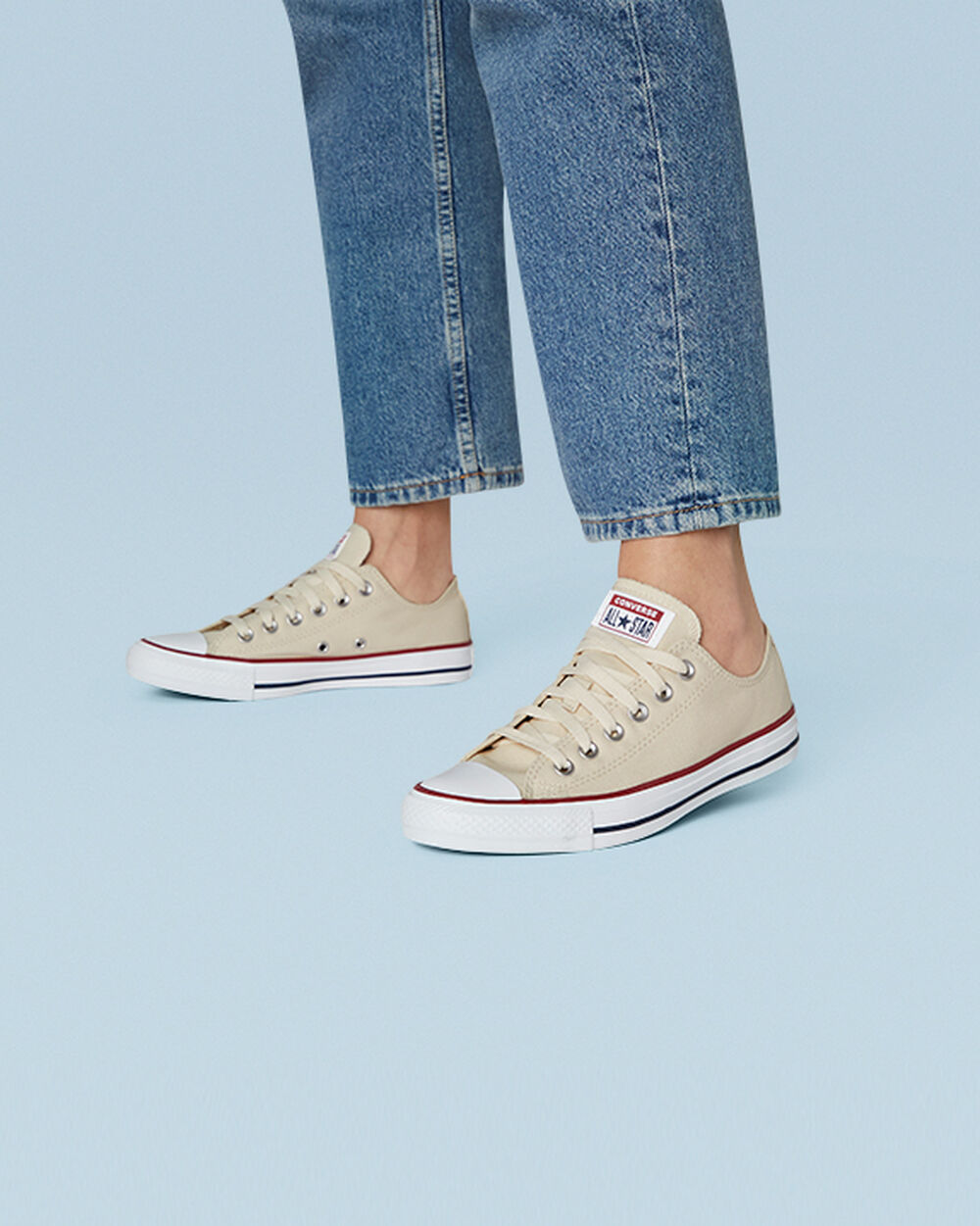 Zapatillas Converse Chuck Taylor All Star Mujer Beige Blancas | Chile-840926