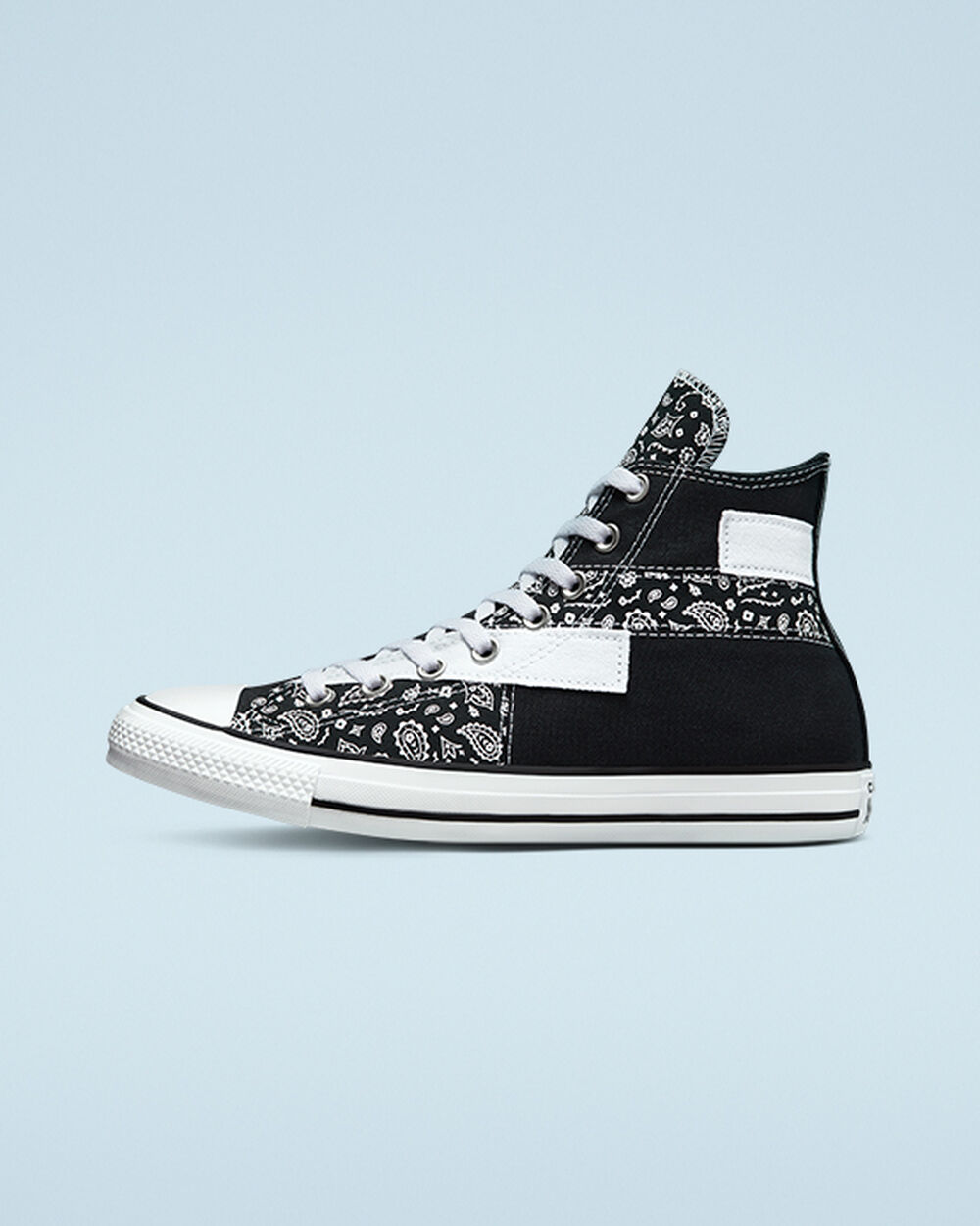 Zapatillas Converse Chuck Taylor All Star Mujer Negras Blancas Negras | Chile-871946