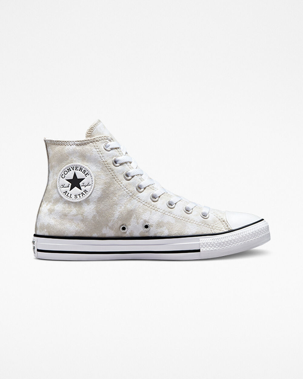 Zapatillas Converse Chuck Taylor All Star Mujer Beige Blancas Negras | Chile-987246