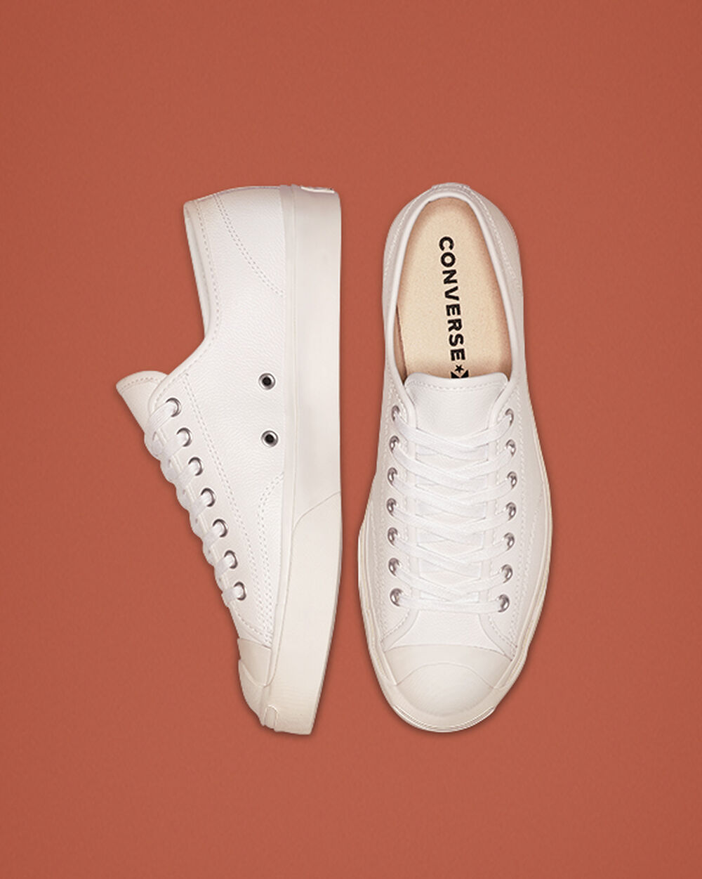 Zapatillas Converse Jack Purcell Mujer Blancas Blancas | Chile-297146