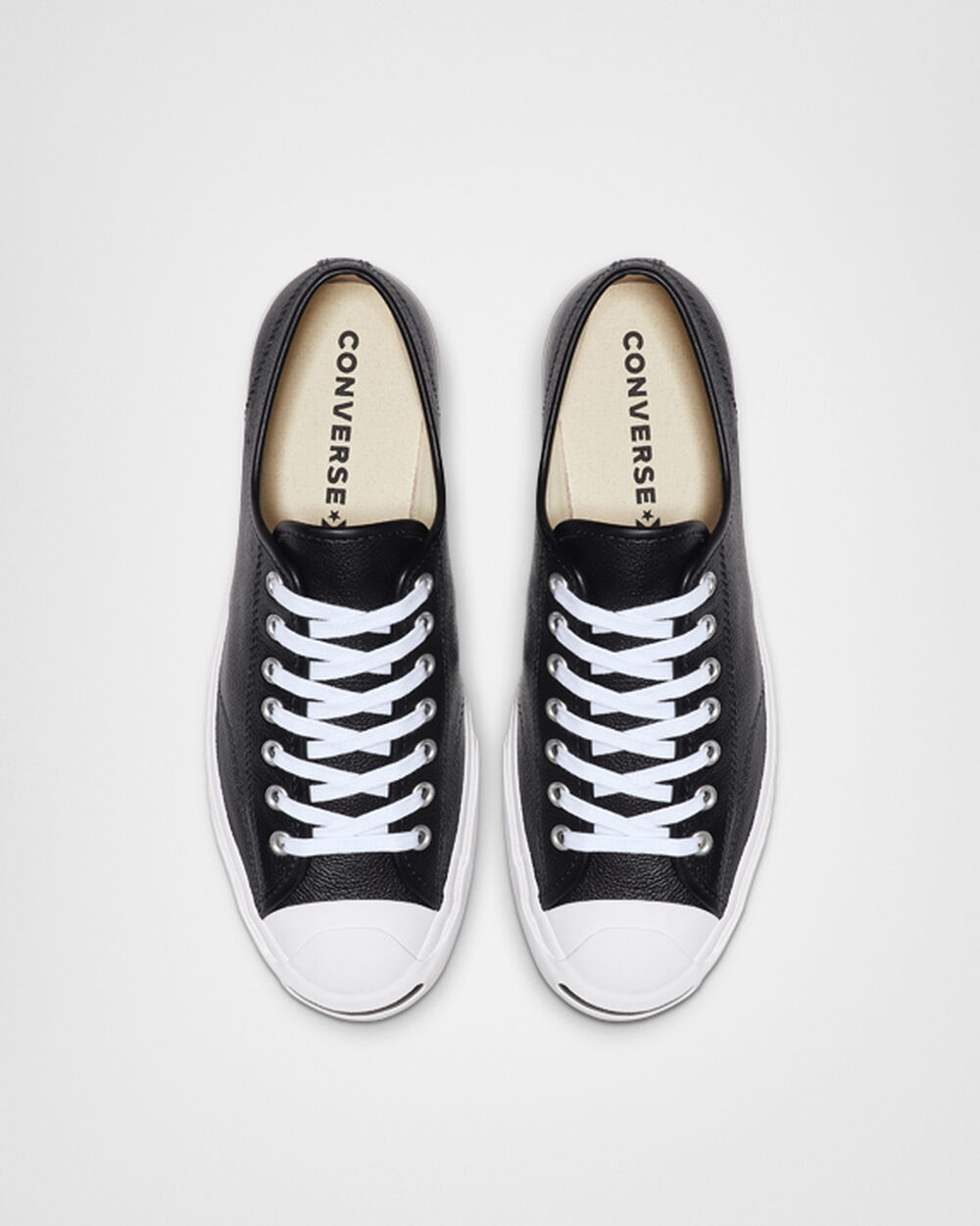 Zapatillas Converse Jack Purcell Mujer Negras Blancas | Chile-37026