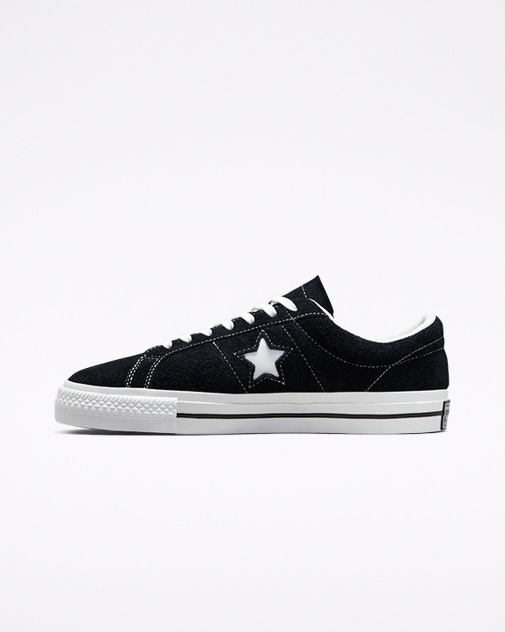 Zapatillas Converse One Star Hombre Negras Blancas | Chile-138726