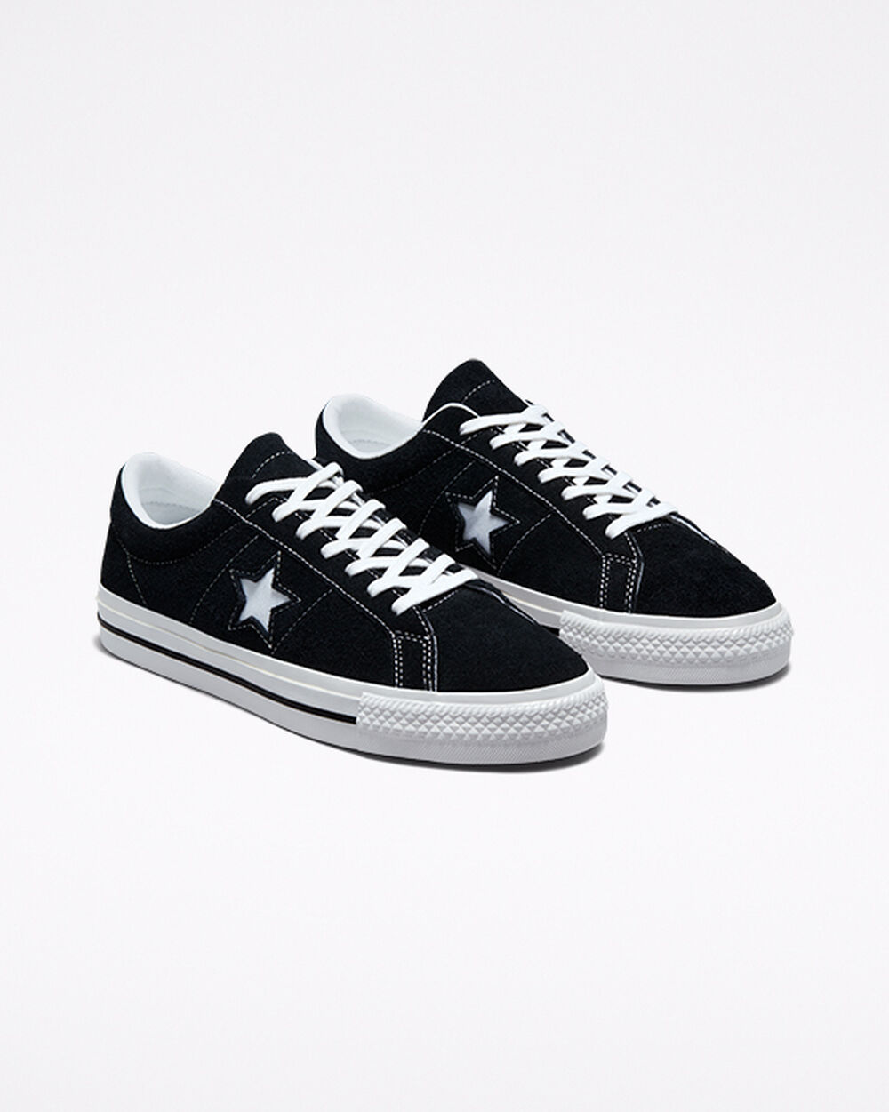 Zapatillas Converse One Star Hombre Negras Blancas | Chile-138726