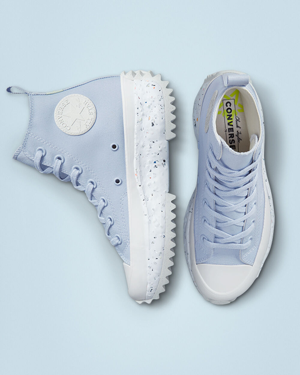 Zapatillas Converse Run Star Hike Hombre Azules Claro Blancas | Chile-16746