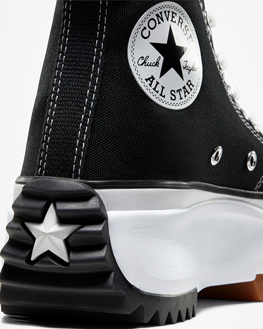 Zapatillas Converse Run Star Hike Hombre Negras Blancas | Chile-196536